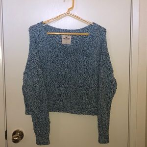 Slouchy Crop Sweater Hollister Blue